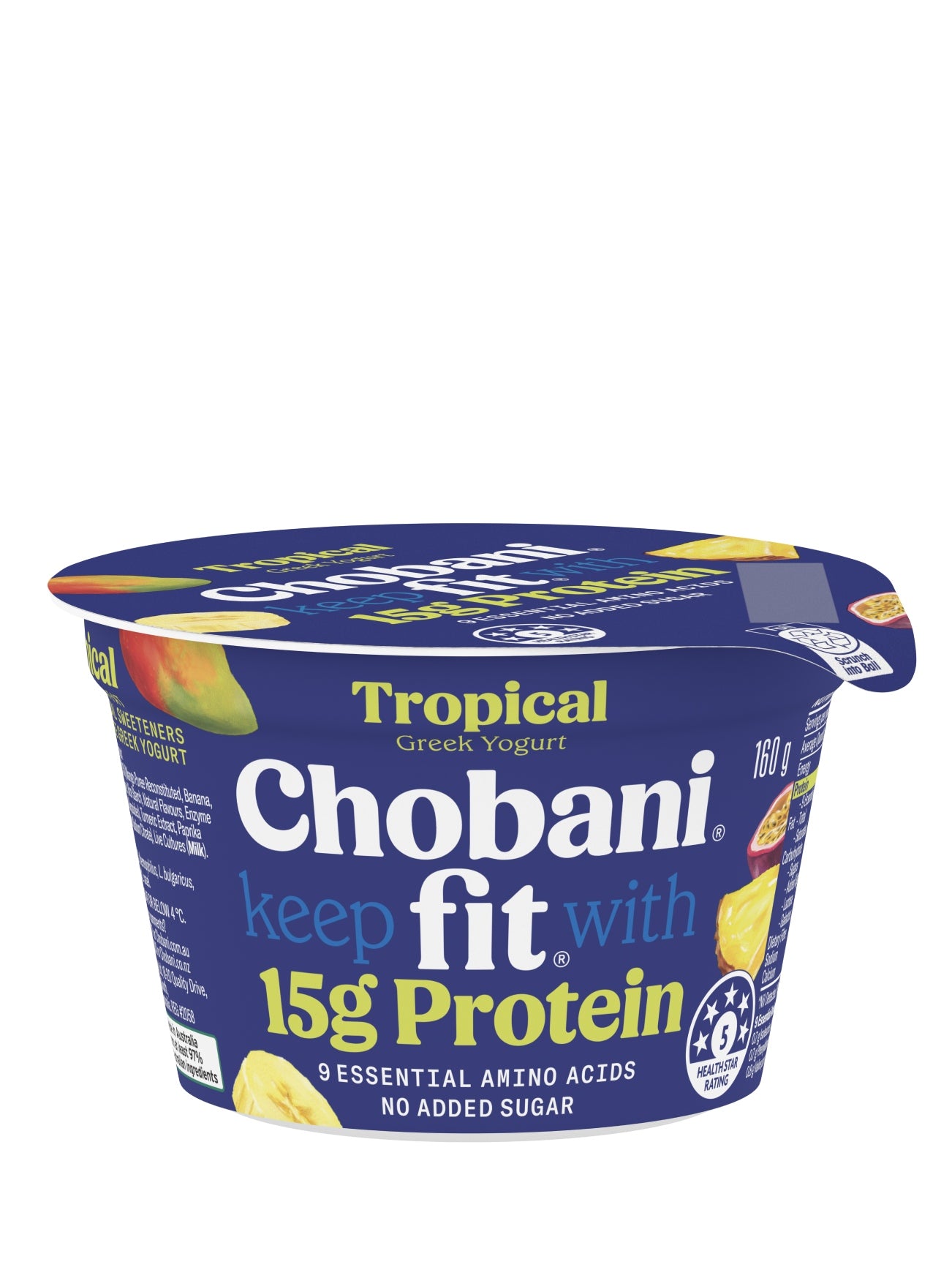 CHOBANI GREEK YOGHURT FIT TROPICAL 160G